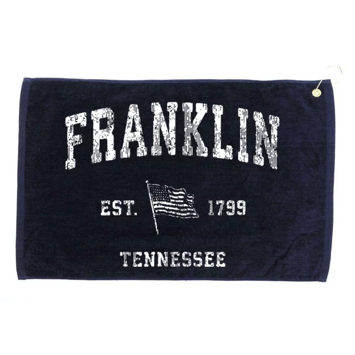 Franklin Tennessee Tn Vintage Us Flag Sports Grommeted Golf Towel