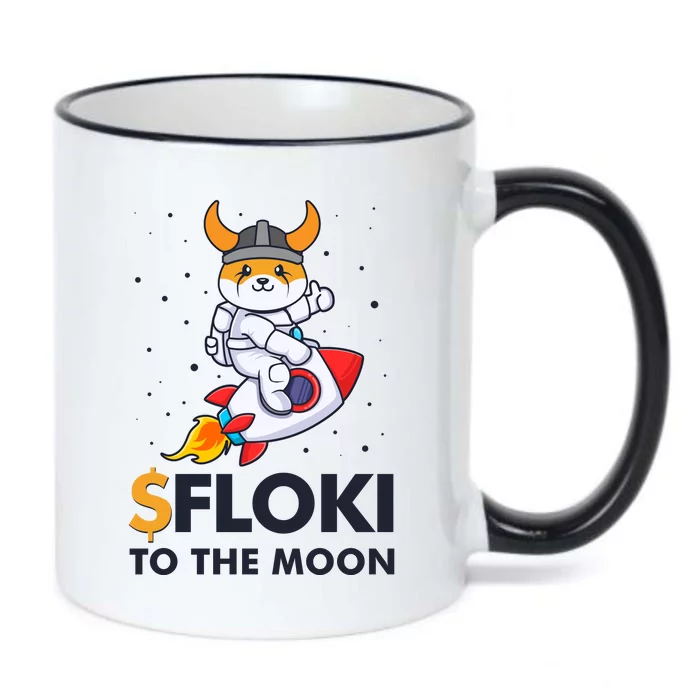 Floki To The Moon Floki Inu Cryptocurrency Bitcoin Black Color Changing Mug