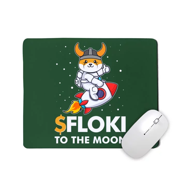 Floki To The Moon Floki Inu Cryptocurrency Bitcoin Mousepad