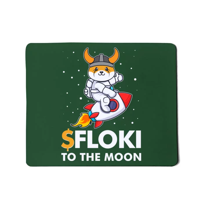 Floki To The Moon Floki Inu Cryptocurrency Bitcoin Mousepad