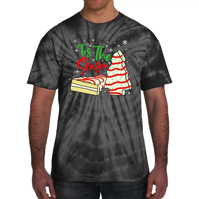 Funny Tis The Season Design Christmas Tree Cakes Debbie Tie-Dye T-Shirt