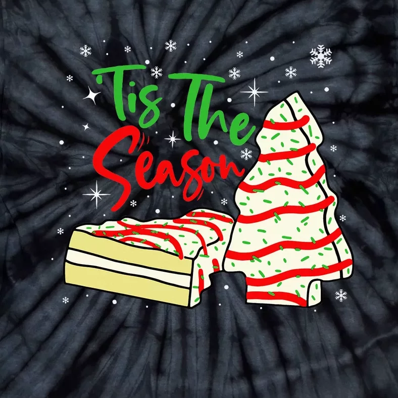 Funny Tis The Season Design Christmas Tree Cakes Debbie Tie-Dye T-Shirt