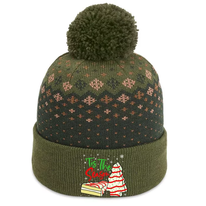 Funny Tis The Season Design Christmas Tree Cakes Debbie The Baniff Cuffed Pom Beanie