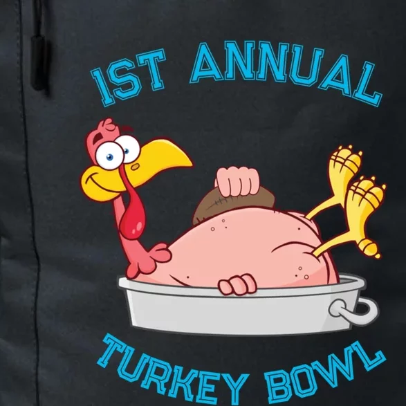 Funny Thanksgiving Turkey 1st Annual Turkey Bowl Football Gift Daily Commute Backpack