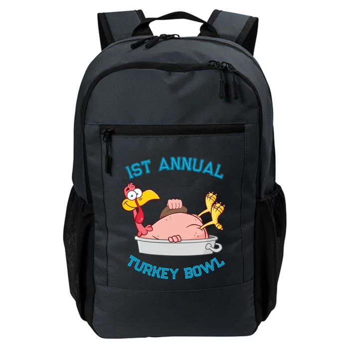 Funny Thanksgiving Turkey 1st Annual Turkey Bowl Football Gift Daily Commute Backpack