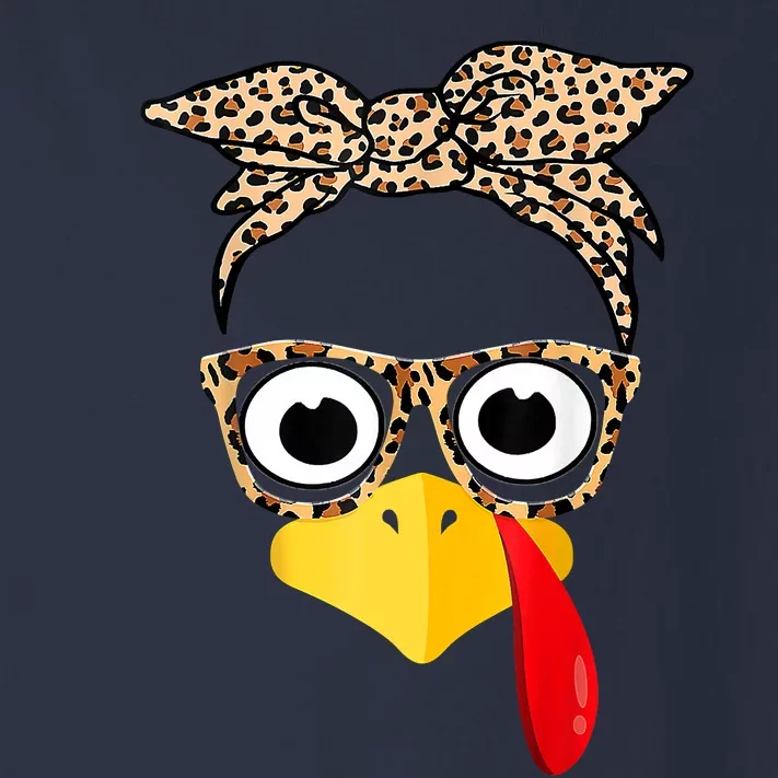 Funny Thanksgiving Turkey Face Leopard Glasses Family Costume Toddler Long Sleeve Shirt