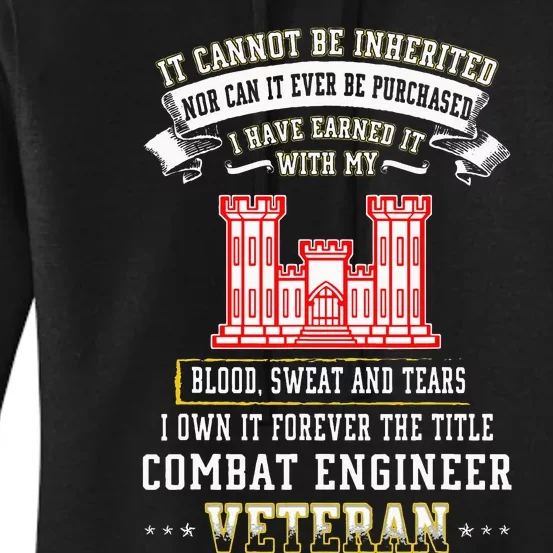 Forever The Title Combat Engineer Veteran Day Funny Xmas Women's Pullover Hoodie