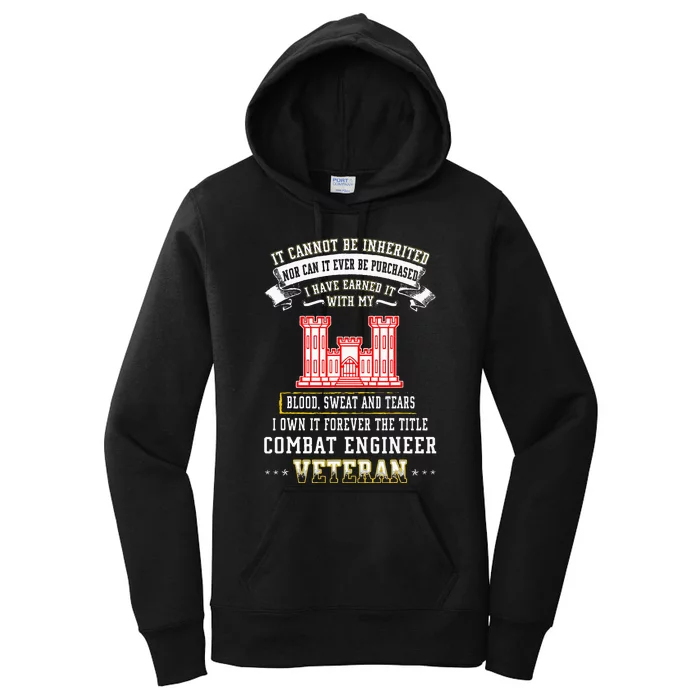 Forever The Title Combat Engineer Veteran Day Funny Xmas Women's Pullover Hoodie