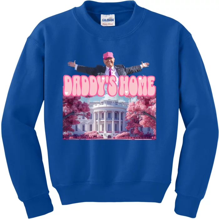 Funny Trump Take America Back DaddyS Home Trump 2024 Cool Gift Kids Sweatshirt