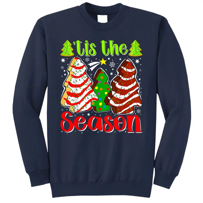 Funny Tis The Season Christmas Tree Cakes Debbie Sweatshirt