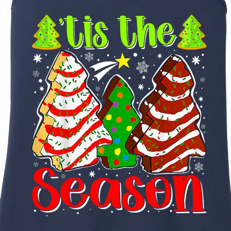 Funny Tis The Season Christmas Tree Cakes Debbie Ladies Essential Tank