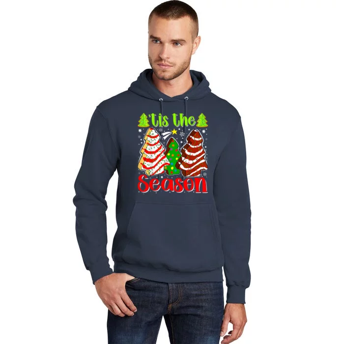 Funny Tis The Season Christmas Tree Cakes Debbie Tall Hoodie