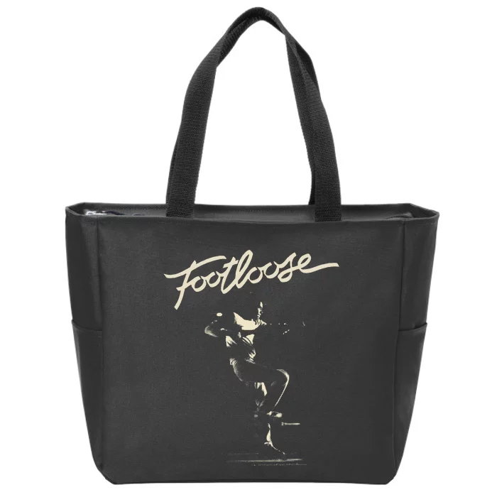 Footloose Two Tone Title Portrait Zip Tote Bag