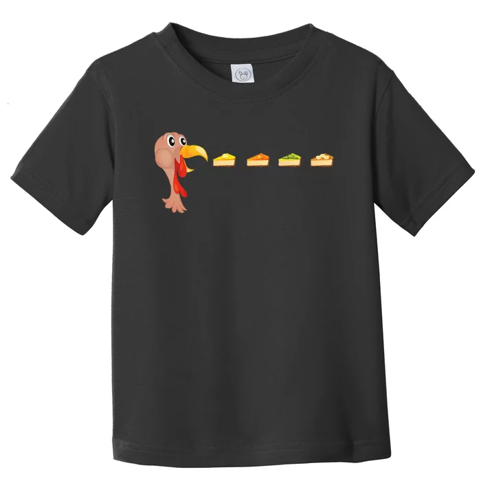 Funny Thanksgiving Turkey Pumpkin Pie Pecan Foodie Gift Toddler T-Shirt