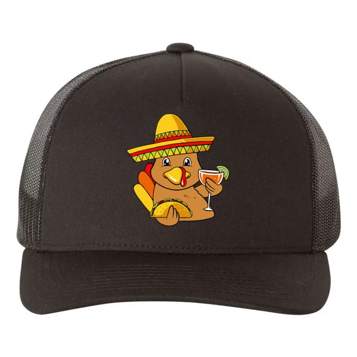 Festive Turkey Taco Celebrate Thanksgiving with Mexican Flavors Yupoong Adult 5-Panel Trucker Hat