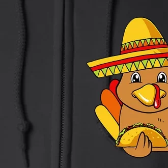 Festive Turkey Taco Celebrate Thanksgiving with Mexican Flavors Full Zip Hoodie