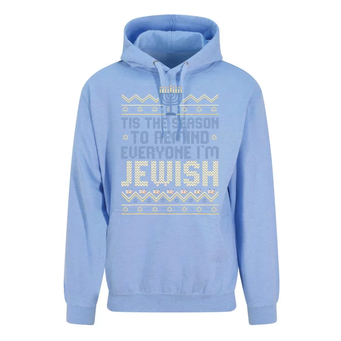 Funny Tis The Season To Remind Everyone I'm Jewish Unisex Surf Hoodie