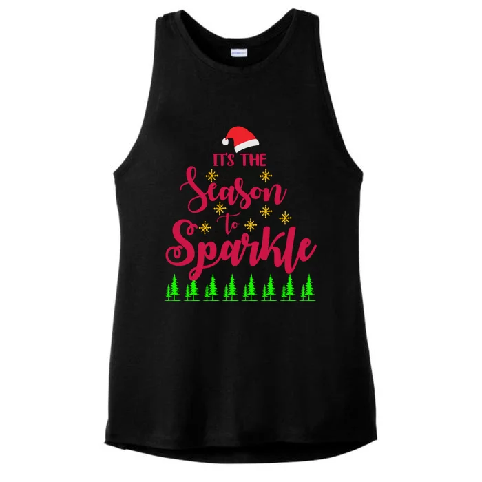 Funny Tis The Season To Christmas Cute Gift Ladies Tri-Blend Wicking Tank