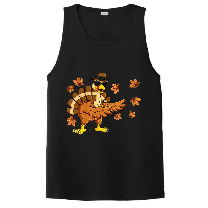 Funny Thanksgiving Turkey Dab Dance Pilgrim Costume Performance Tank