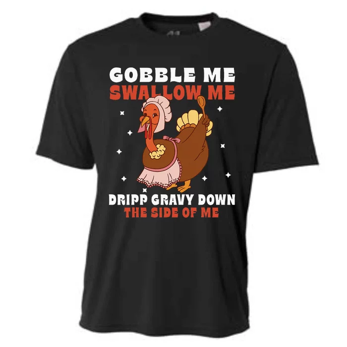 Funny Thanksgiving Turkey Feast Foodie Gift Cooling Performance Crew T-Shirt