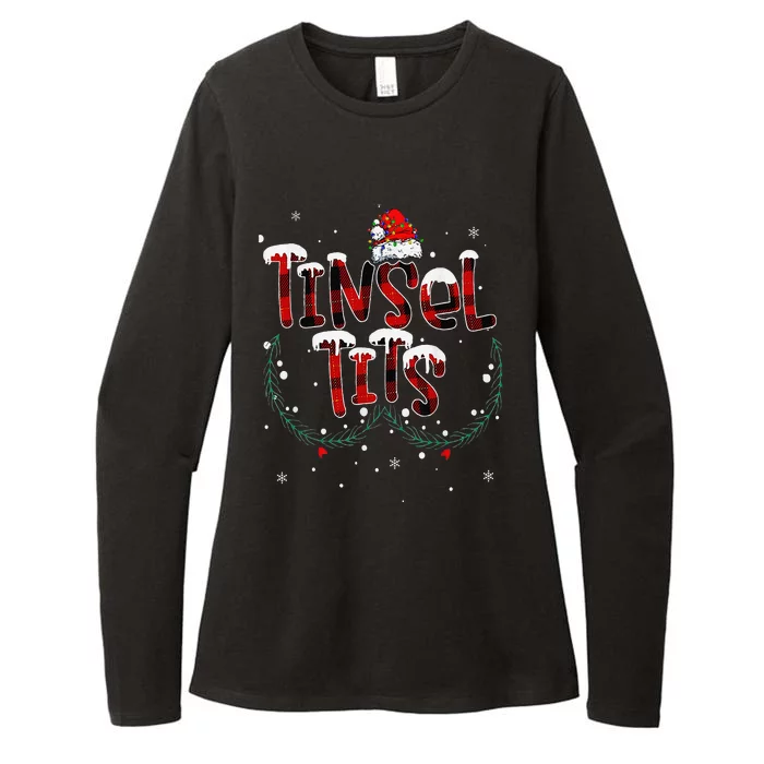 Funny Tinsel Tits Matching Jingle Balls Christmas Couples Womens CVC Long Sleeve Shirt