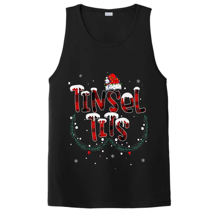 Funny Tinsel Tits Matching Jingle Balls Christmas Couples Performance Tank