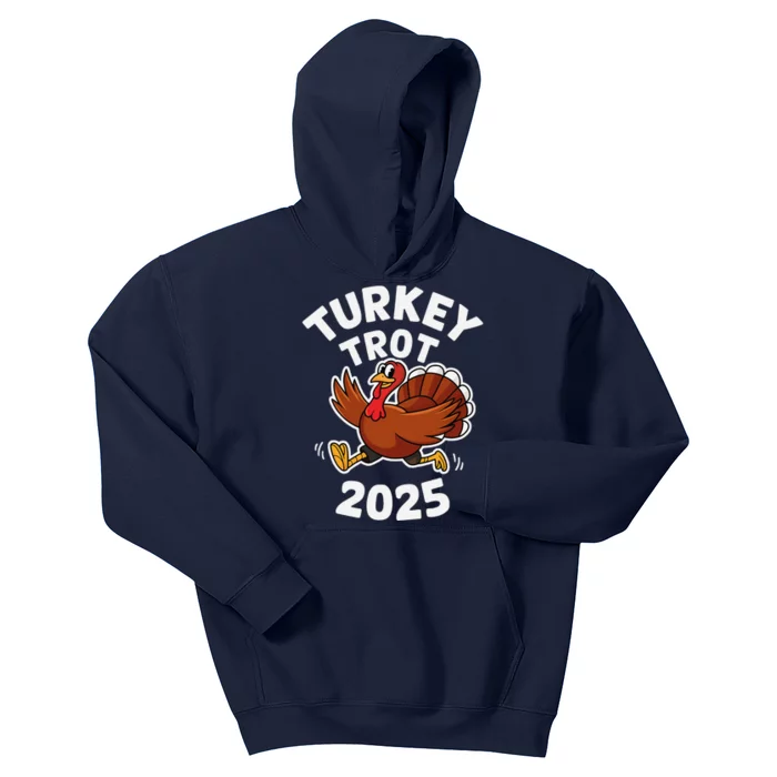 Funny Thanksgiving Turkey Trot 2025 Running Event Kids Hoodie