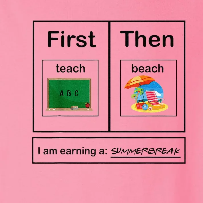 First Teach Then Beach First Teach Then Beach Funny Teacher Toddler Long Sleeve Shirt