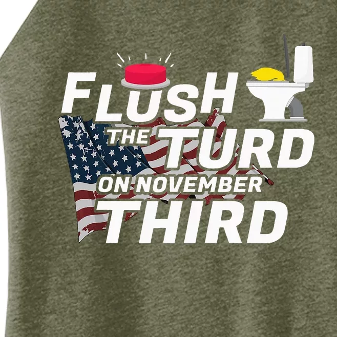 Flush The Turd On November Third Anti Trump Women’s Perfect Tri Rocker Tank