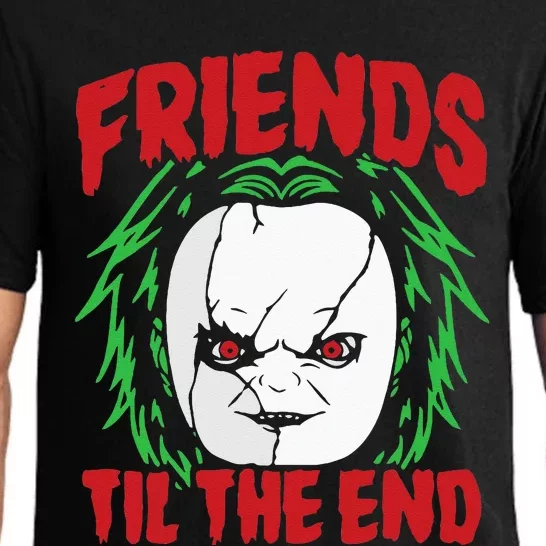 Friends Till The End Lazy Halloween Costume Horror Movie Pajama Set