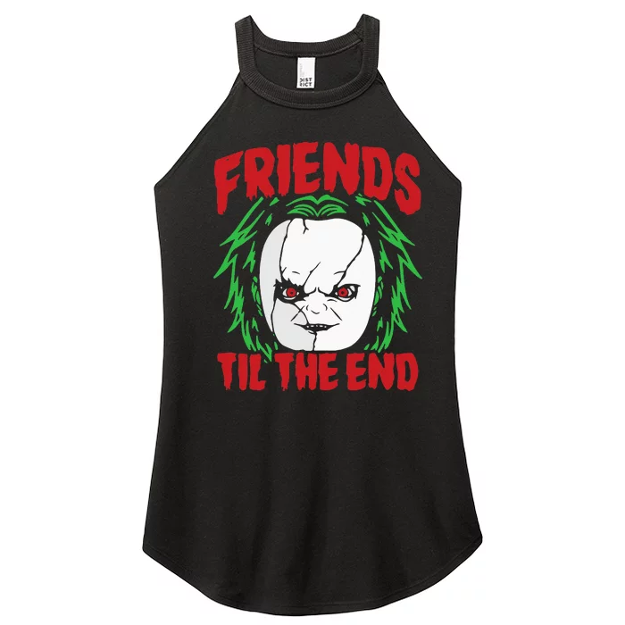 Friends Till The End Lazy Halloween Costume Horror Movie Women’s Perfect Tri Rocker Tank