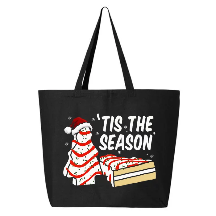 Funny Tis The Season Design Christmas Tree Cakes Debbie 25L Jumbo Tote