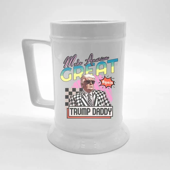 Funny Trump Take America Back DaddyS Home Trump Pink 2024 Front & Back Beer Stein