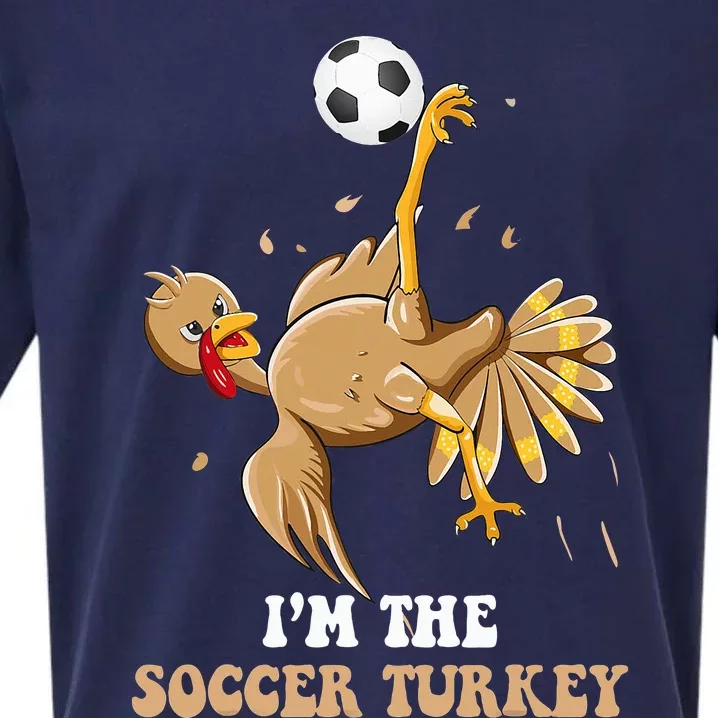 Funny Thanksgiving Turkey Soccer Sueded Cloud Jersey T-Shirt