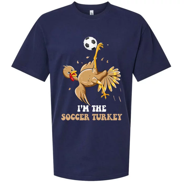 Funny Thanksgiving Turkey Soccer Sueded Cloud Jersey T-Shirt