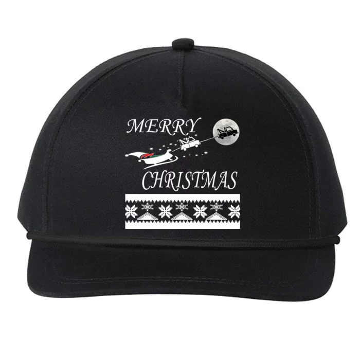 Funny Tow Truck Driver Christmas Gift Repo Snapback Five-Panel Rope Hat