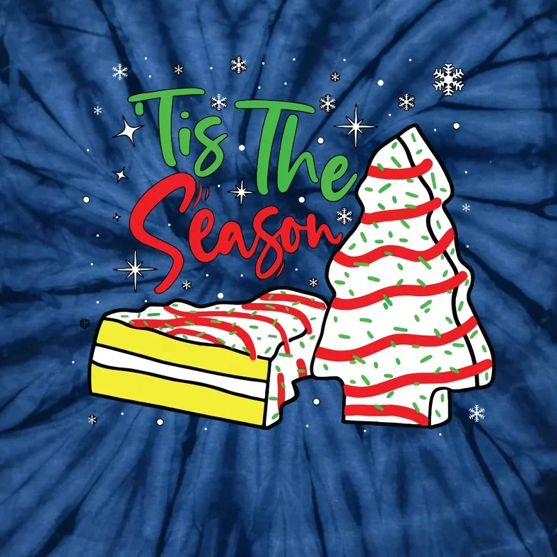 Funny Tis The Season Design Christmas Tree Cakes Debbie Tie-Dye T-Shirt