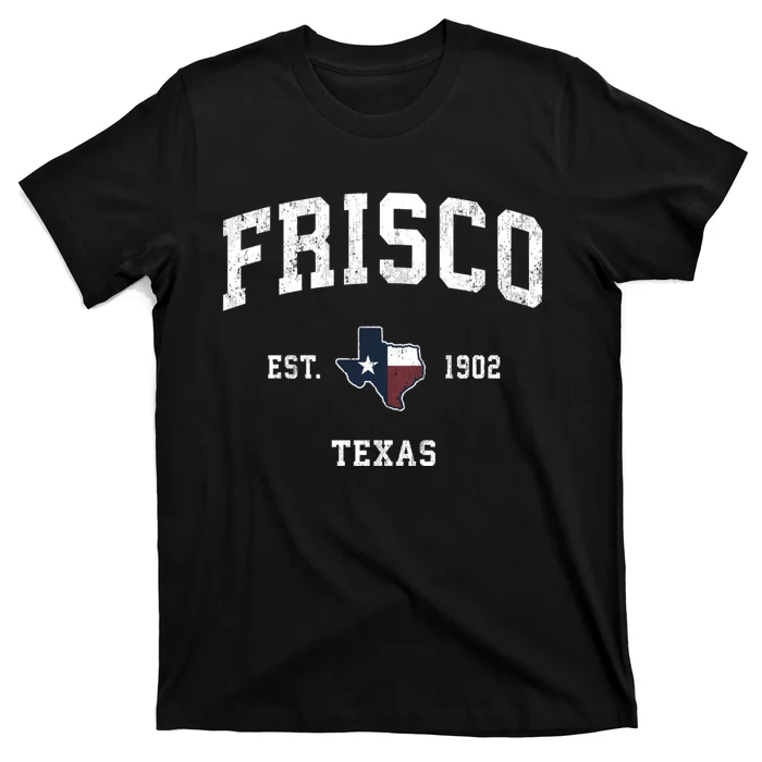 Frisco Texas Tx Vintage State Flag Sports T-Shirt