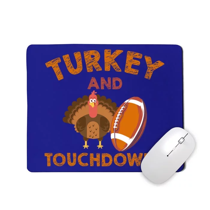 Football Thanksgiving Turkey And Touchdowns Gift Mousepad