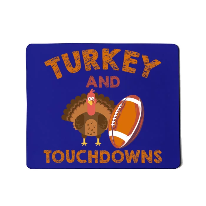 Football Thanksgiving Turkey And Touchdowns Gift Mousepad