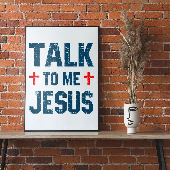 Funny Talk To Me Jesus Christ Vintage Poster