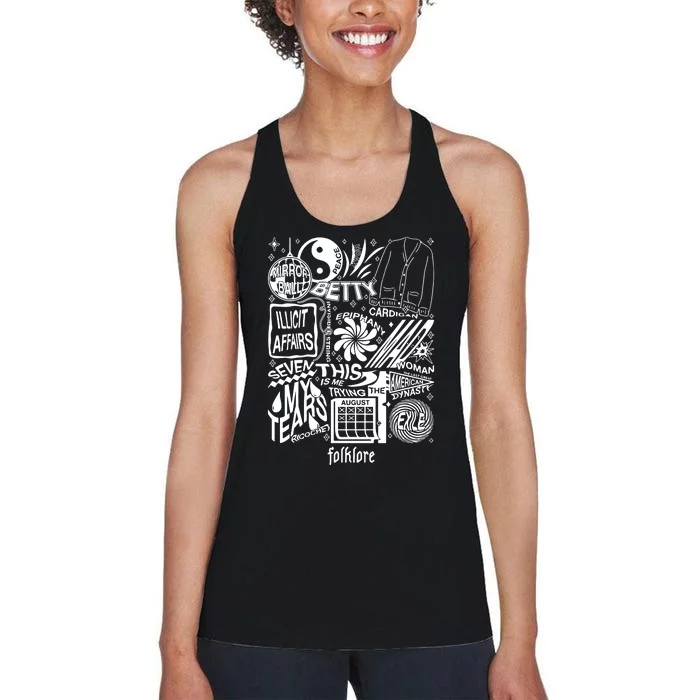 Folklore Tracklist Ts Women's Racerback Tank