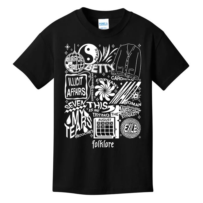 Folklore Tracklist Ts Kids T-Shirt