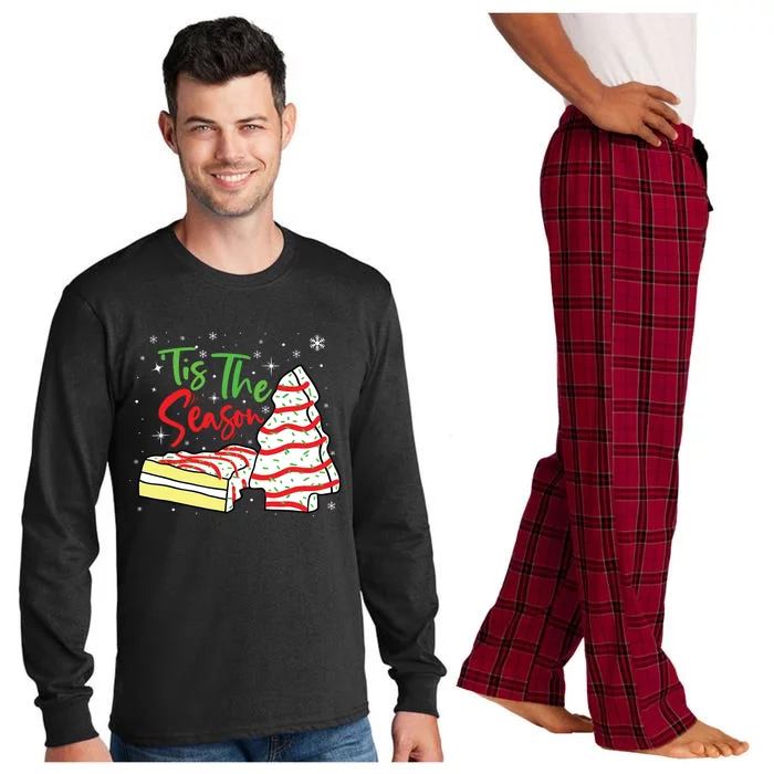 Funny Tis The Season Design Christmas Tree Cakes Debbie Long Sleeve Pajama Set