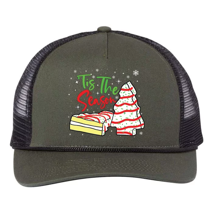 Funny Tis The Season Design Christmas Tree Cakes Debbie Retro Rope Trucker Hat Cap