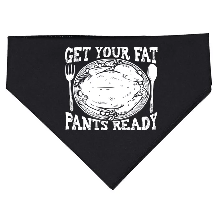 Funny Thanksgiving Turkey Holiday Get Your Fat Pants Ready Cute Gift USA-Made Doggie Bandana