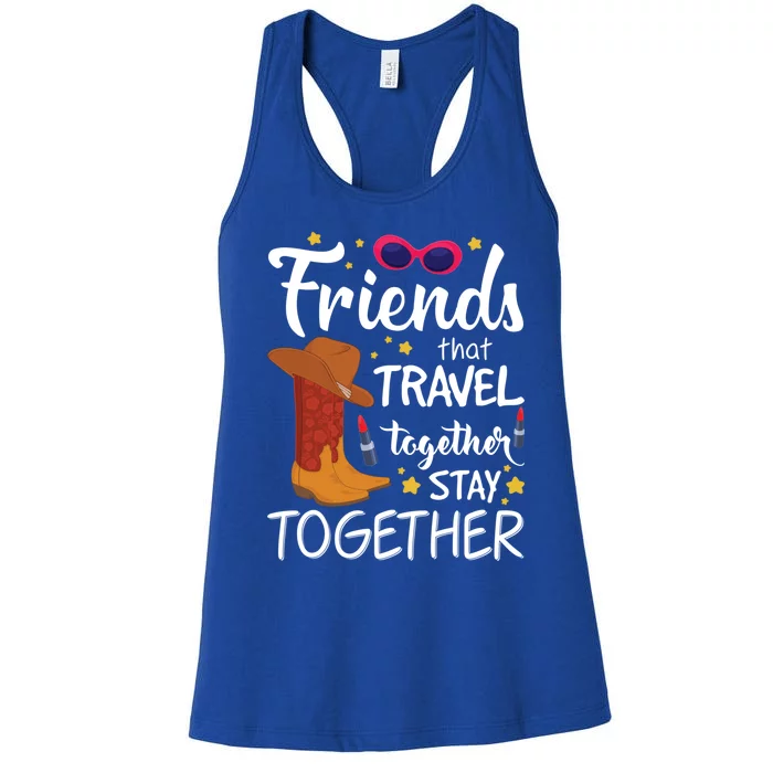 Friends That Travel Bachelorette Houston Trip Cute Gift Women's Racerback Tank