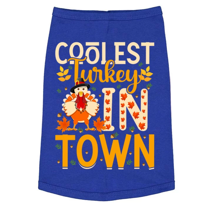 Funny Thanksgiving Turkey Coolest Turkey In Town Gift Doggie Tank