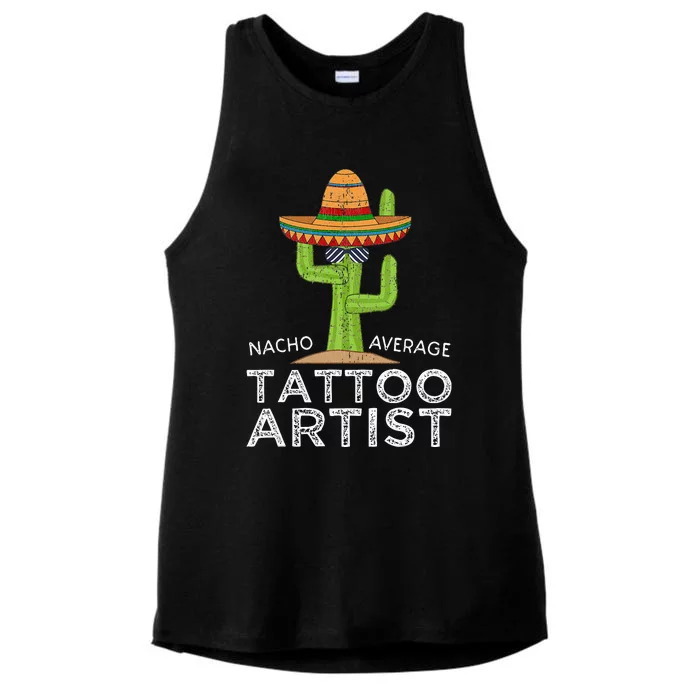 Funny Tattooist Tattoo Artist Ladies Tri-Blend Wicking Tank