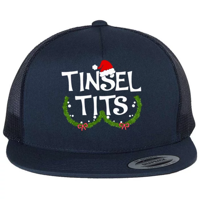 Funny Tinsel Tits Matching Jingle Balls Christmas Couples Flat Bill Trucker Hat